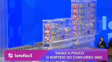 Transmissão do sorteio da Lotofácil