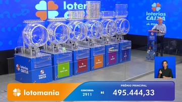 Transmissão do sorteio da Lotomania
