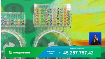 Transmissão do sorteio da Mega-Sena