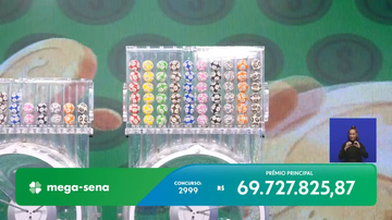 Transmissão do sorteio da Mega-Sena