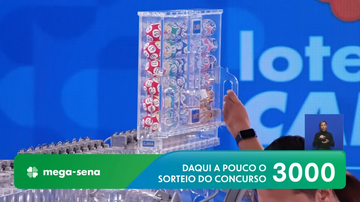 Transmissão do sorteio da Mega-Sena