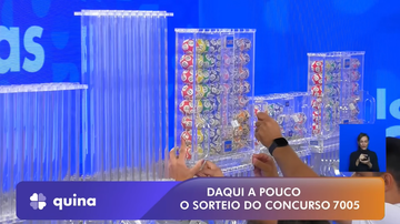 Transmissão do sorteio da Quina