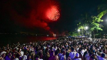 Queima de fogos em Ilhabela.