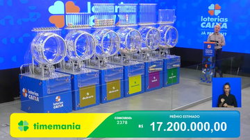 Transmissão do sorteio da Timemania