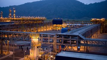 A UTGCA, em Caraguatatuba, processa cerca de 20 milhões de metros cúbicos de gás natural por dia - Foto Divulgação Petrobras - Divulgação/Petrobras