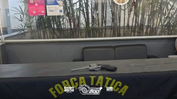 Arma apreendida pela Polícia Militar