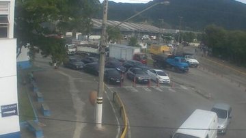 Imagem das câmeras de monitoramento da travessia São Sebastião-Ilhabela