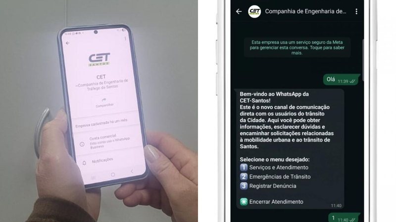 CET-Santos lança atendimento por WhatsApp para urgências e dúvidas de trânsito