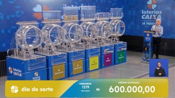 Transmissão do sorteio da Dia de Sorte