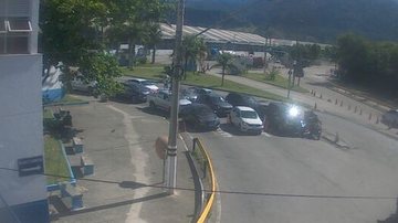 Imagem de câmera de monitoramento da travessia São Sebastião-Ilhabela