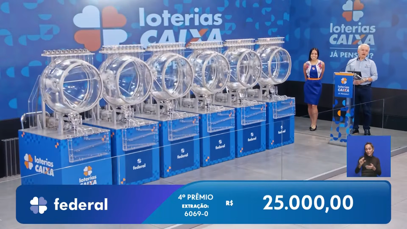 Transmissão do sorteio da Loteria Federal