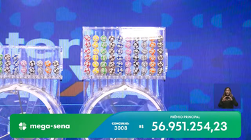 Transmissão do sorteio da Mega-Sena