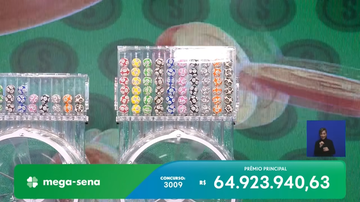 Transmissão do sorteio da Mega-Sena