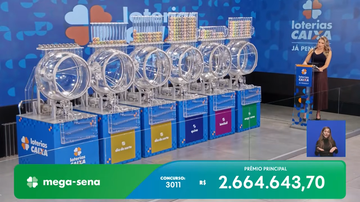 Transmissão do sorteio da Mega-Sena