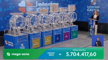 Transmissão do sorteio da Mega-sena