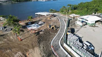 Obras no Portinho Caruara passam de 70% na área continental de Santos