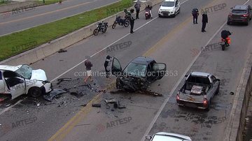 Rodovia dos Tamoios tem interdição total por acidente nesta manhã de quinta (21)