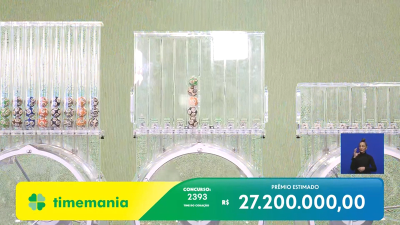 Transmissão do sorteio da Timemania