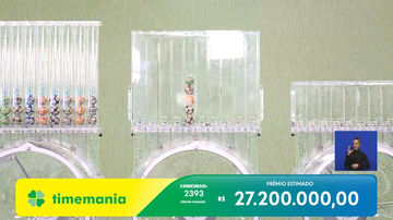 Transmissão do sorteio da Timemania