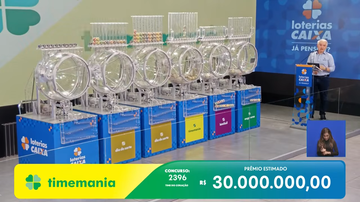 Transmissão do sorteio da Timemania