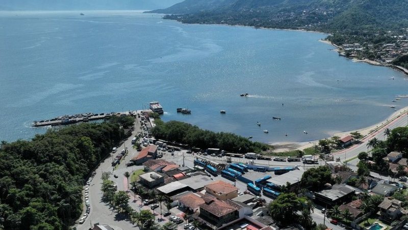 Orla da Praia das Cigarras em São Sebastião
