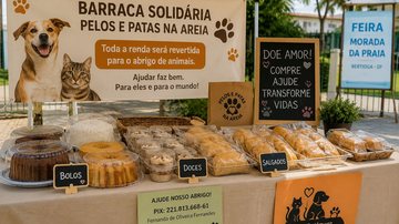 Barraca solidária em Bertioga arrecada fundos para abrigo de animais