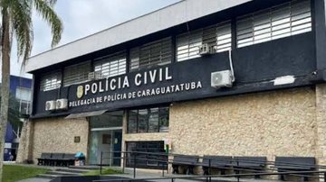 A delegacia de polícia de Caraguatatuba, para onde o proprietário da assistência técnica e suposto comprador foram levados - Divulgação