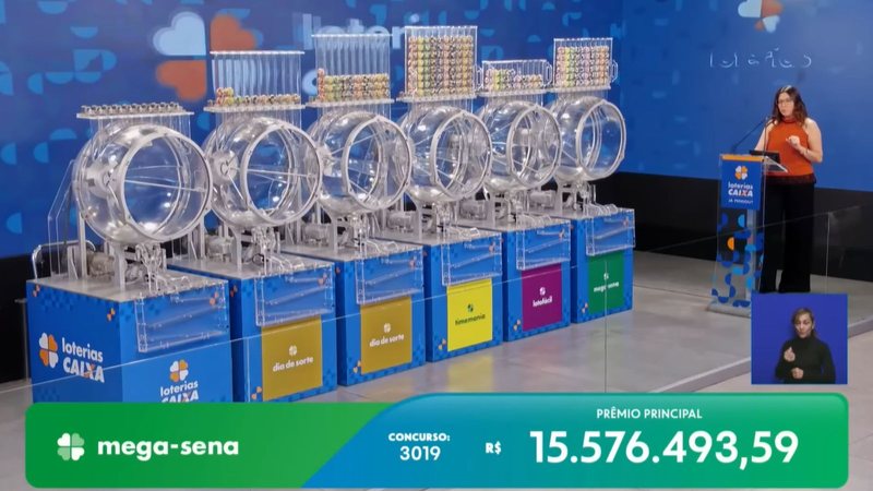 Transmissão da Mega-Sena.