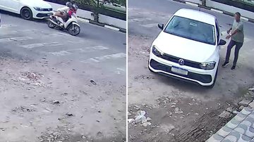 Motorista foge após bater em moto com mãe e filha, em Guarujá
