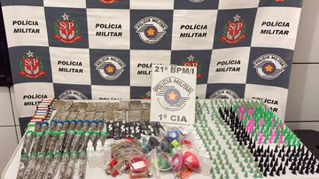 Itens apreendidos pela Polícia Militar