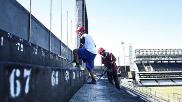 Santos inicia obras para duplicar arquibancada na Vila Belmiro