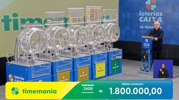 Transmissão da Timemania.