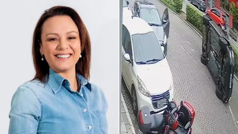 Vereadora de Praia Grande sofre acidente de carro enquanto dirigia