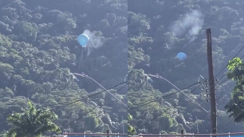 Balão cai em área de mata de Ubatuba e mobiliza Defesa Civil