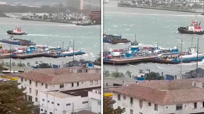 Imagens da suposta colisão entre as travessias