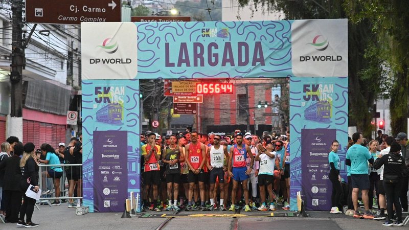 Corredores na largada