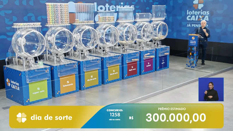 Transmissão do sorteio da Dia da Sorte
