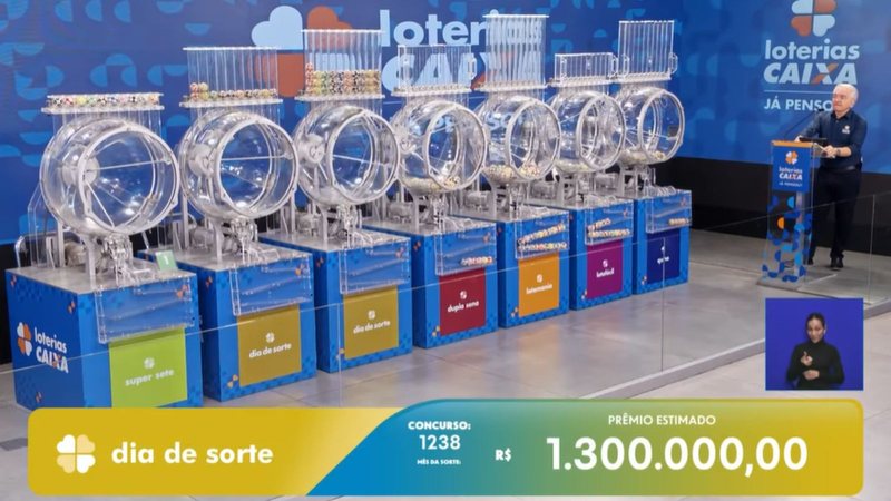 Transmissão do sorteio do Dia de Sorte