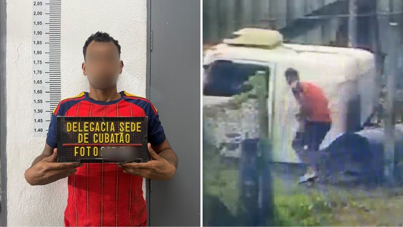 Drone flagra suspeito escondendo drogas em caminhão em Cubatão