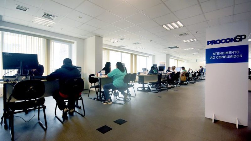 Interior da sede do Procon-SP