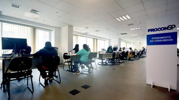 Interior da sede do Procon-SP