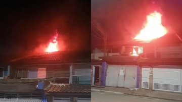 Incêndio atinge sobrado no bairro Vista Linda em Bertioga