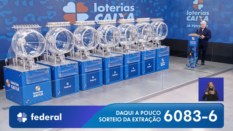 Transmissão do sorteio da Loteria Federal