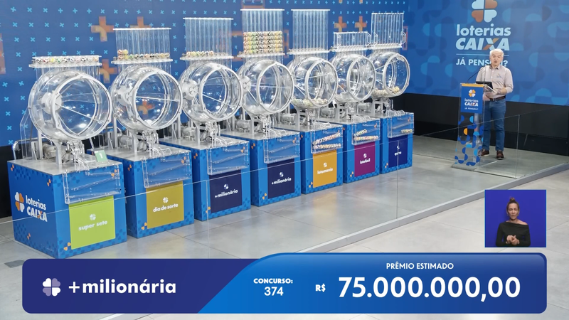 Transmissão do sorteio da +Milionária