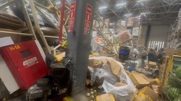 Mercadorias desabam e Atacadão de Guarujá fica fechado para manutenção