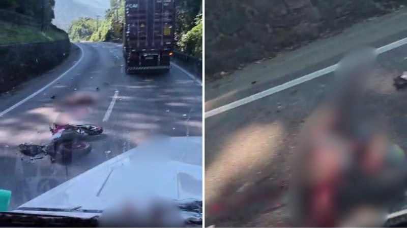 Motociclista morre atropelado por carreta na rodovia Anchieta, em Cubatão