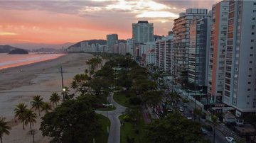 Praia do Gonzaga, em Santos