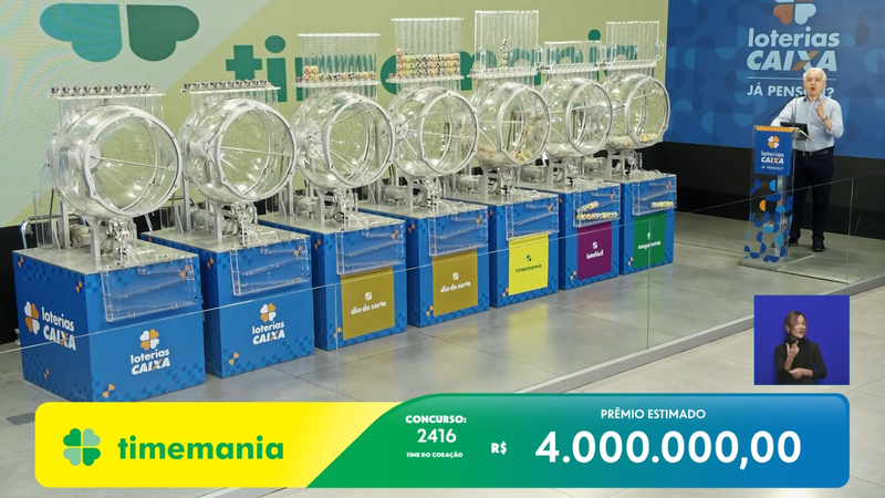 Transmissão do sorteio da Timemania