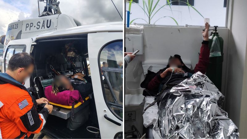 Turista polonês é resgatado por helicóptero Águia após dias perdido na mata em Ilhabela