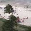 Fortes ventos em praia de Bertioga
